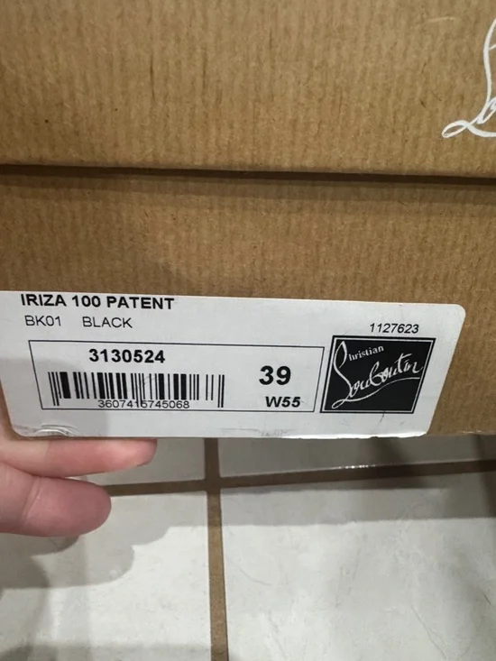 Christian Louboutin Black Patent Leather Pointed Stiletto Pumps with Red Sole - Picture 7 of 7